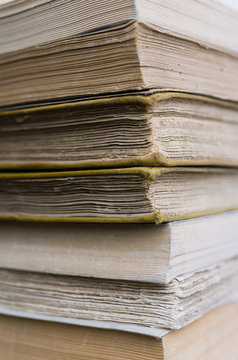 Vintage books stack