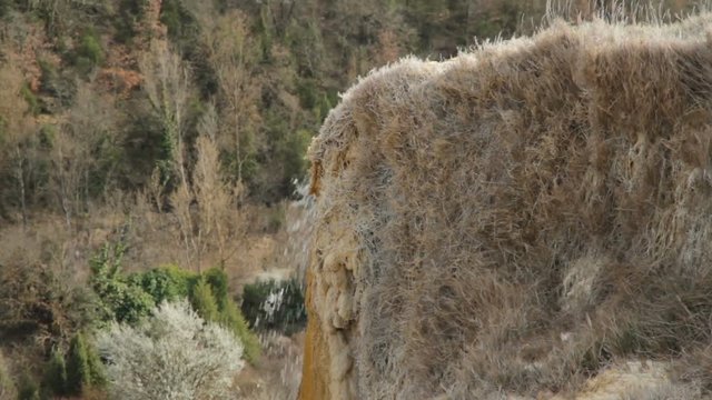 The pool of thermal water in Bagno Vignoni, a small medieval village in Tuscany


