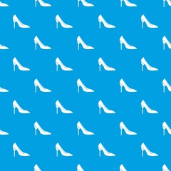 Bride shoes pattern seamless blue