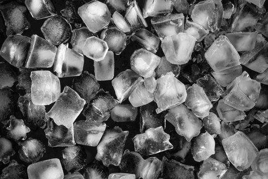 Ice cubes from above