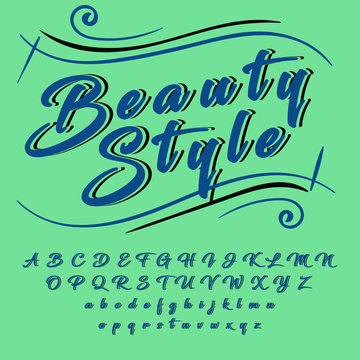 Vintage vector font - typeface design