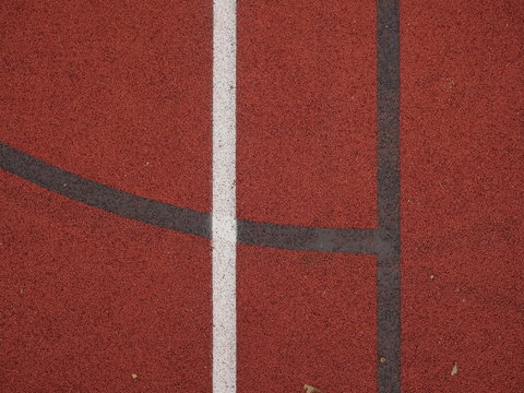 sports field red colourful lines