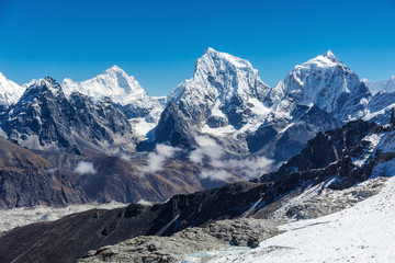 Snowy mountains of the Himalayas