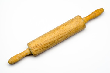 rolling pin on a white background