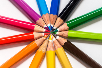 Naklejka premium Pencil crayons
