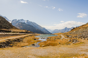 Susten, Sustenpass, Passstrasse, Passhöhe, Bergstrasse, Bergsee, Haslital, Berner Oberland, Alpen, Herbst, Herbstwanderung, Schweiz