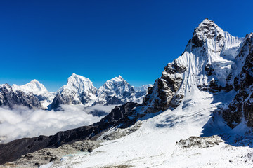 Snowy mountains of the Himalayas