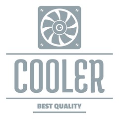 Control cooler logo, simple gray style