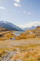 Susten, Sustenpass, Passstrasse, Bergstrasse, Bergsee, Berner Oberland, Haslital, Alpen, Wanderweg, Herbst, Herbstwanderung, Schweiz