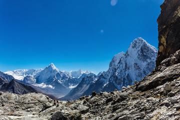 Snowy mountains of the Himalayas