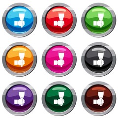 Hand hjlding paint brush set 9 collection