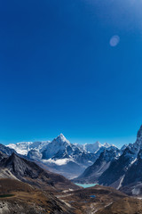 Snowy mountains of the Himalayas