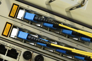 Telecommunication IP Technology, Optical Line Unit with Fiber Optical Network Cables