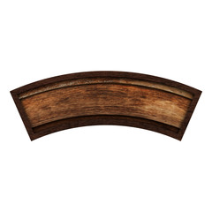 Wooden sign boards isolated on white background with objects clipping path for design work