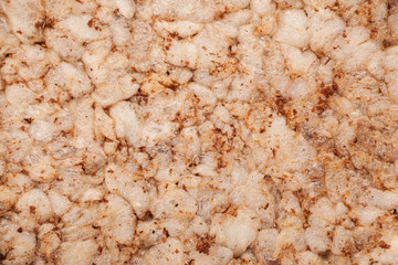 Macro shot of crisp bread, abstract texture