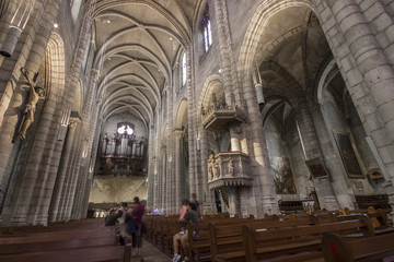 Fototapeta premium The Saint-Salvi Collegiate Church in Albi, France. A World Heritage Site since 2010.