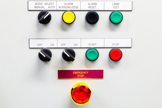 Control panel , push button and selector switch of control panel