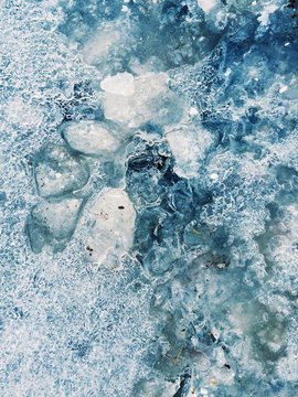 Frozen water surface background