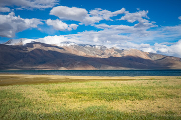 Landscape around Tso Moriri Lake in Ladakh, India	