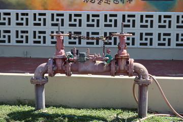 a large fire backflow