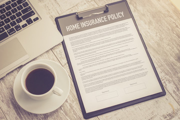 HOME INSURANCE POLICY CONCEPT