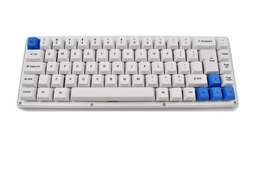 Keyboard stock images. White keyboard on white background. Computer keyboard