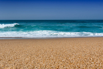 Fototapeta na wymiar waves ocean of the Biarritz beach