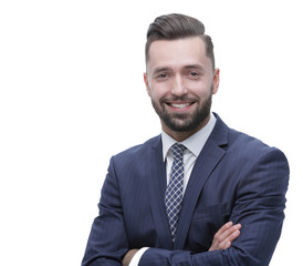 Closeup portrait of a confident middle businessman