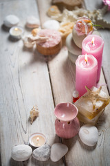 Beautiful composition of spa treatment