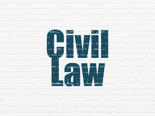 Law concept: Civil Law on wall background