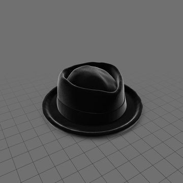 Black fabric hat