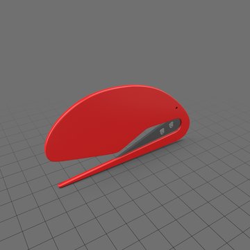 Red plastic letter opener