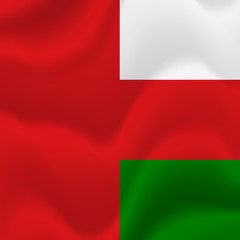 Oman waving flag. Vector illustration.