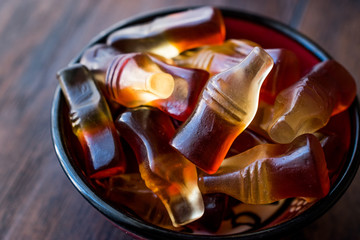 Gummy jellies in the shape of bottles
