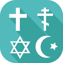 Icône des symboles de différentes religions 