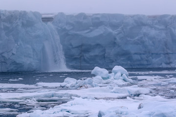 Brasvellbreen Glacier Waterfall - Also known as the Brasvellbreen Ice Wall. 