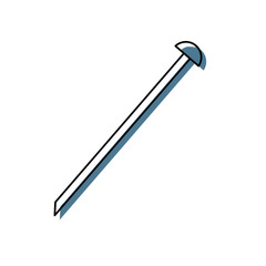 iron nail vector illustration