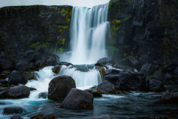 Longexposure Waterfall in Iceland