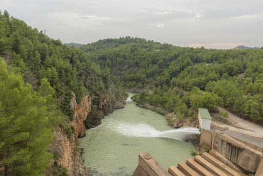 The sichar reservoir in Castellon, Valencia, Spain