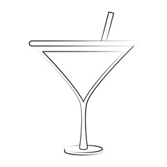 Cocktail night drink icon vector illustration graphic design