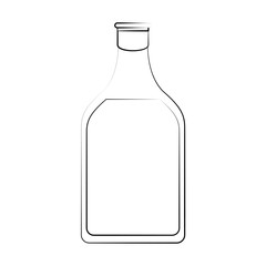 Wine bottle isolated icon vector illustration graphic design
