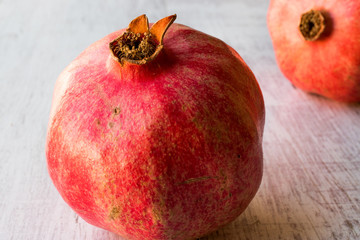 Ripe Pomegranare macro view.