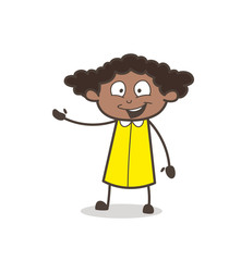 Cheerful Girl Laughing Face with Hand Gesture Vector