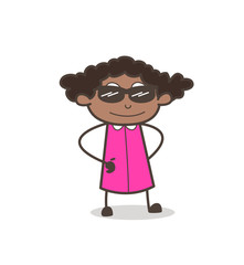 Fashionable African Girl with Black Sunglasses