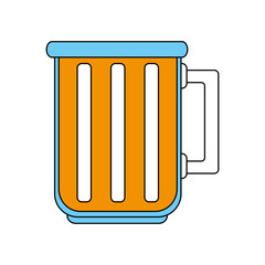 Cold glass beer icon vector illustration graphic design