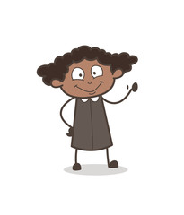 Smiling Young Girl Face Expression Vector