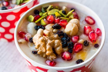 Turkish Traditional Dessert Ashure (Noah's Pudding)