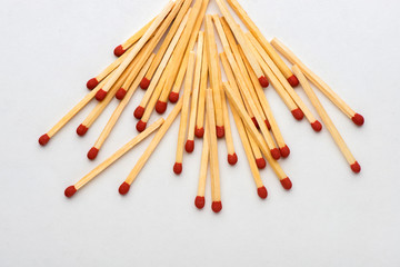 matches on a white background