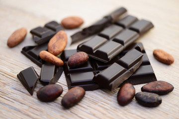 Kakaobohnen Schokolade