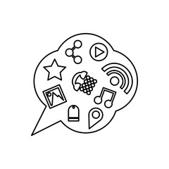 chat bubble  vector illustration